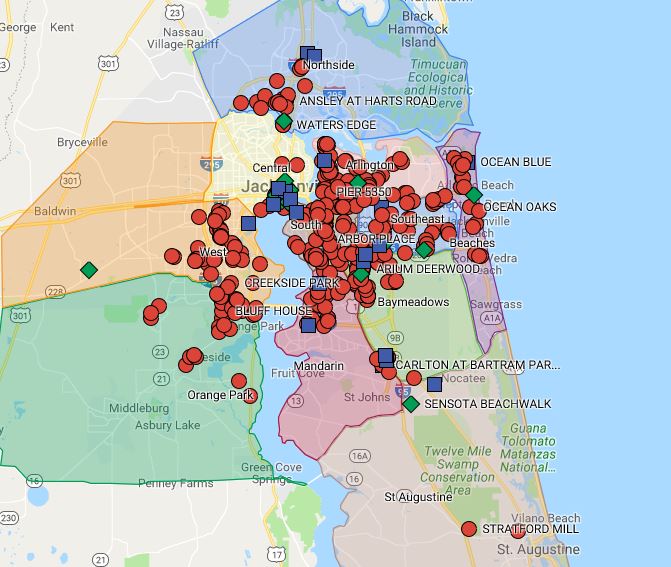 Jacksonville Map